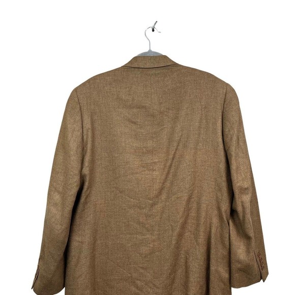 Chiavari Wool Silk Blend Blazer Jacket Sport Coat Men 3 Button Bronze Brown 43R - Picture 8 of 8